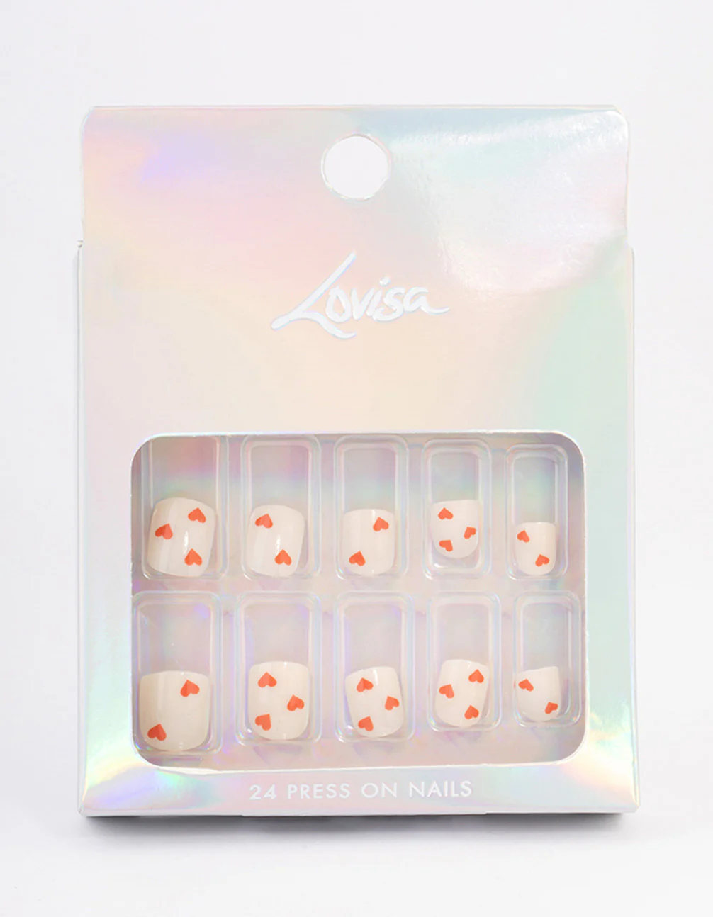 Tweens Red Heart Press On Nails - Image 3