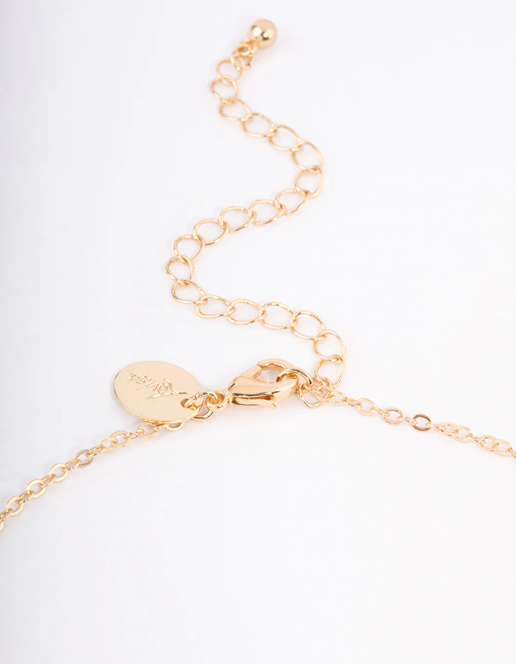 Gold Diamante Butterfly Disc Necklace - Image 3