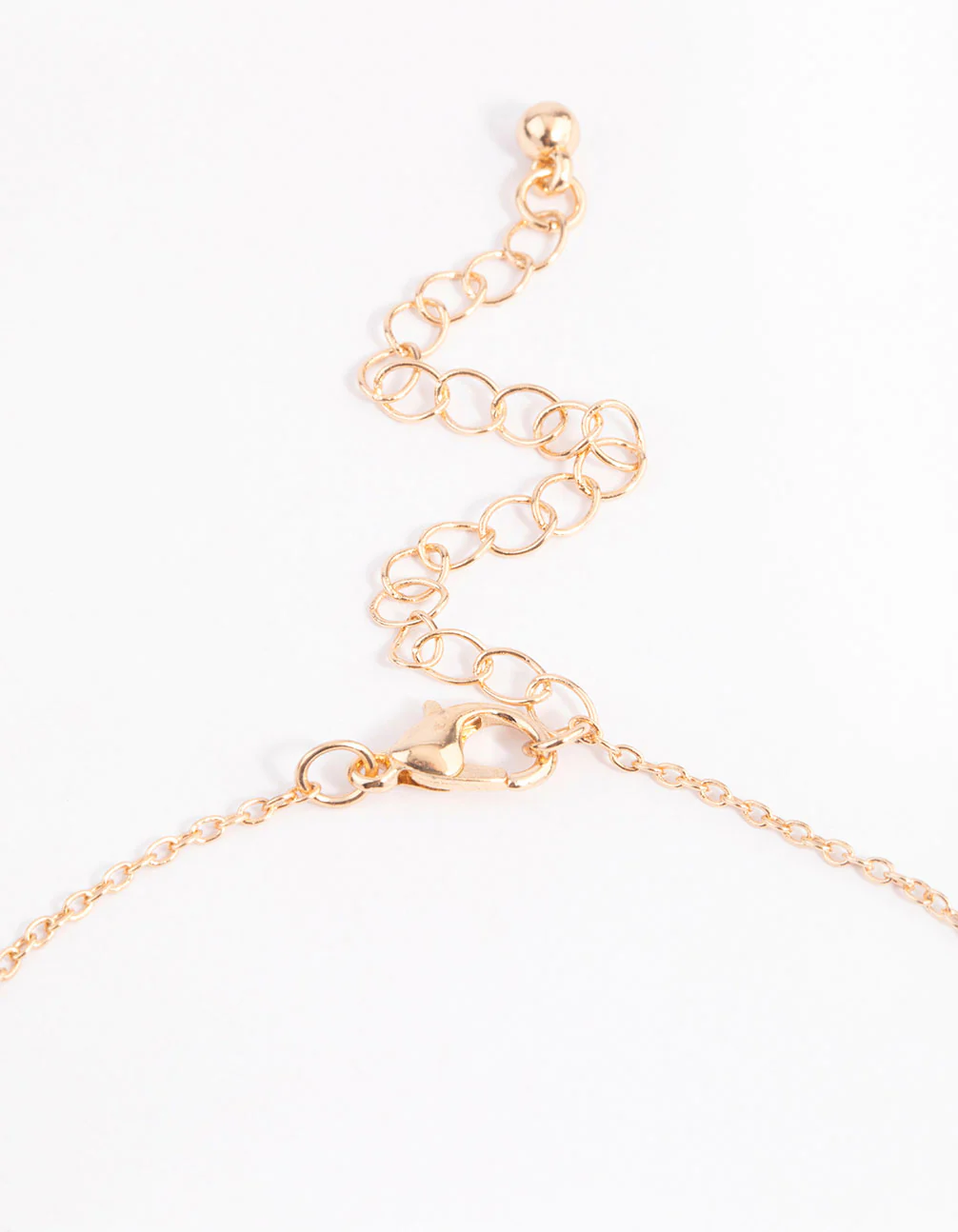 Gold Diamante Twisted Locket Necklace - Image 3
