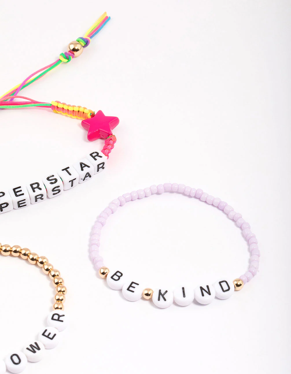 Gold Letter & Beaded Bracelet Pack - Image 3