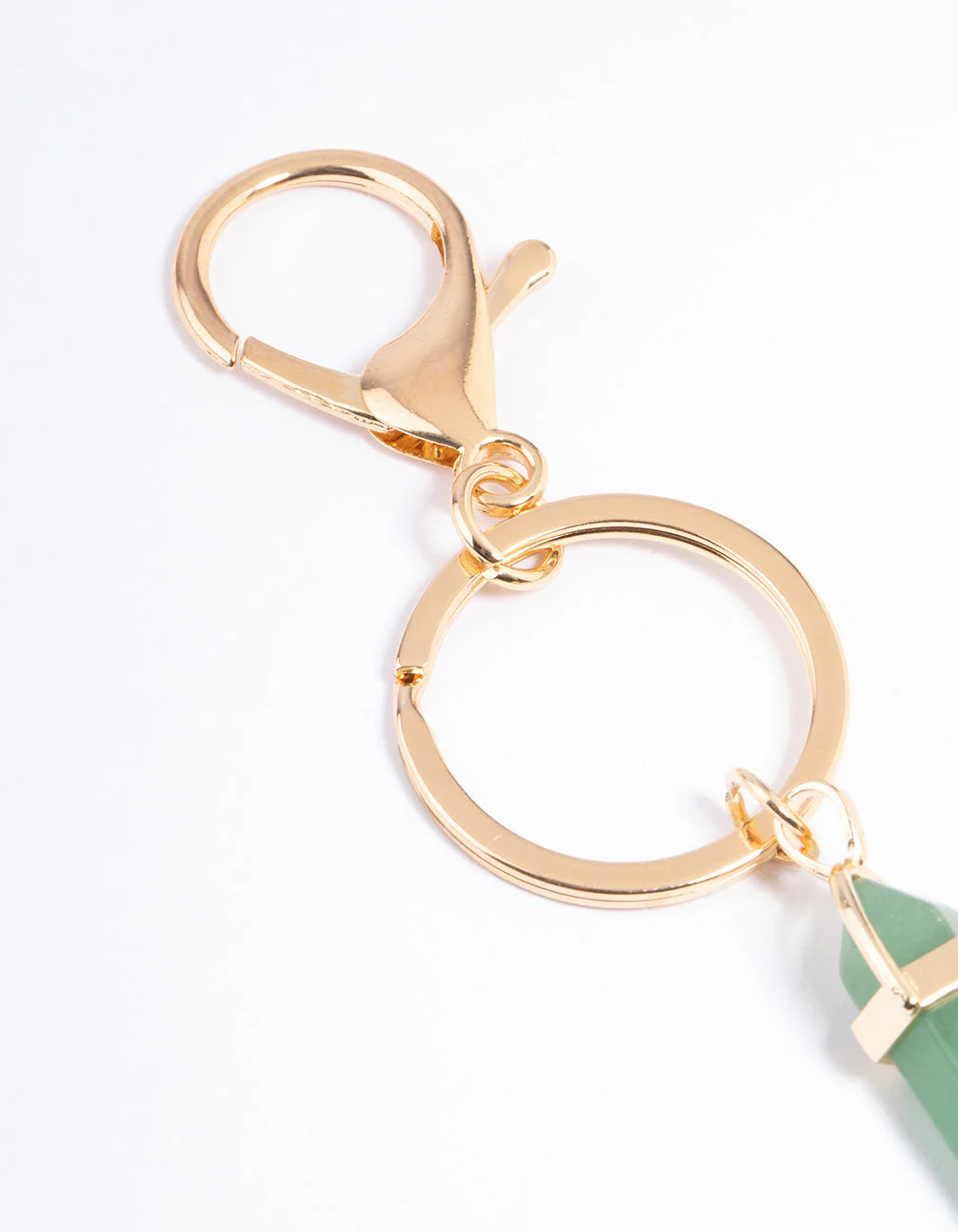 Gold Green Aventurine Key Ring - Image 3