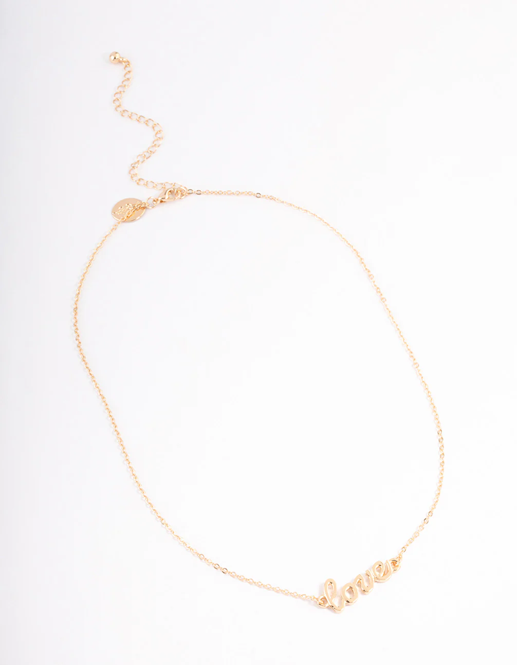 Gold Love Pendant Necklace - Image 2