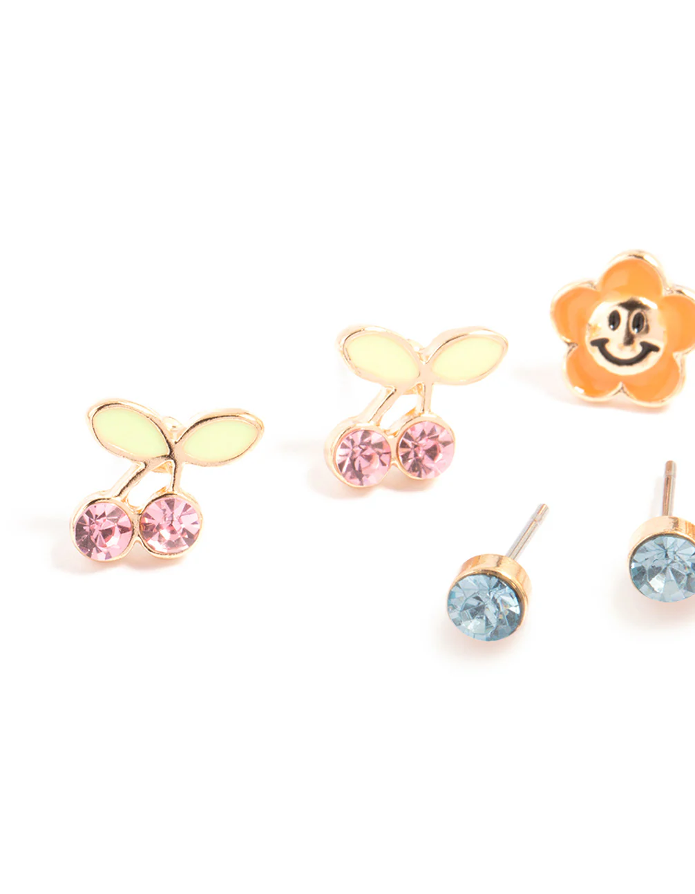 Pastel Enamel Charm Earrings 4-Pack - Image 2