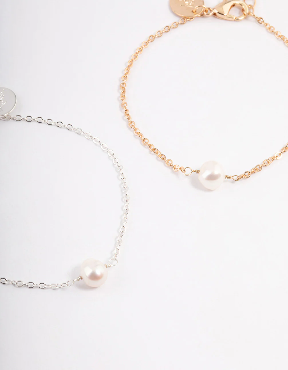 Gold & Silver Freshwater Pearl Bestie Bracelet Pack - Image 2