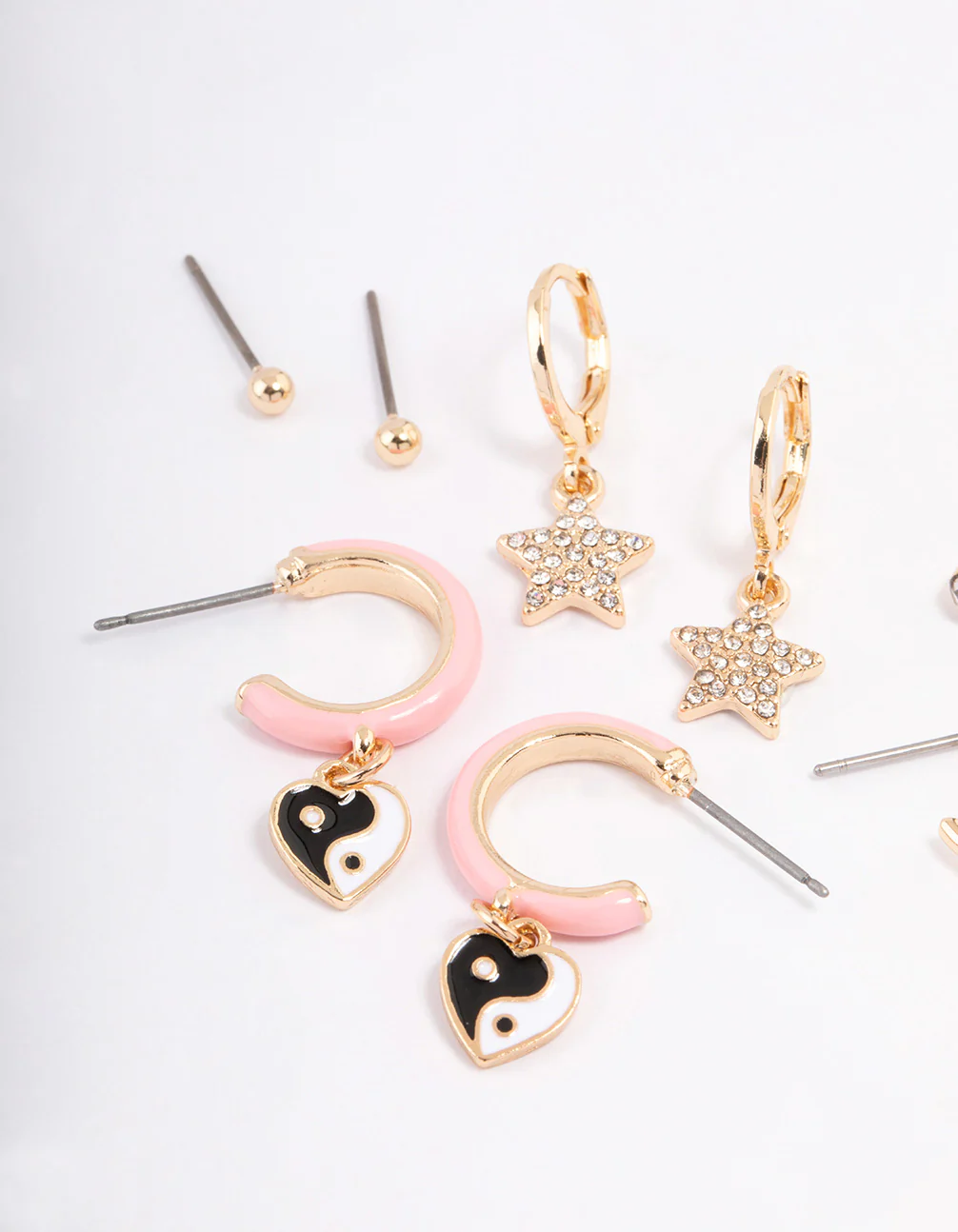 Gold Star & Heart Core Earrings 6-Pack - Image 2