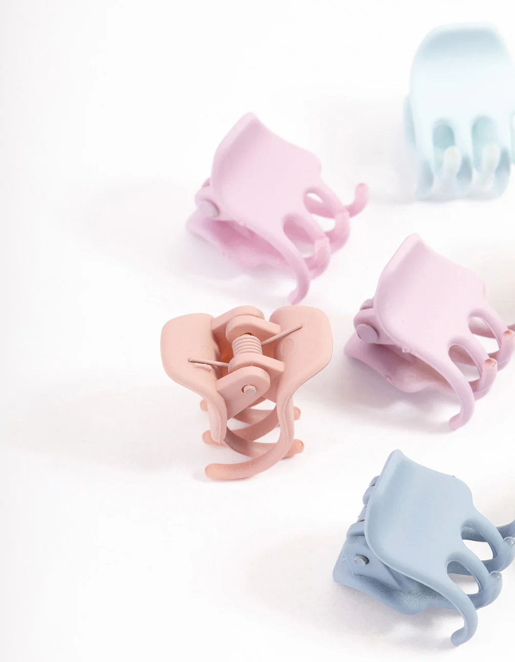 Small Matte Hair Claw Clip 8-Pack - Image 3