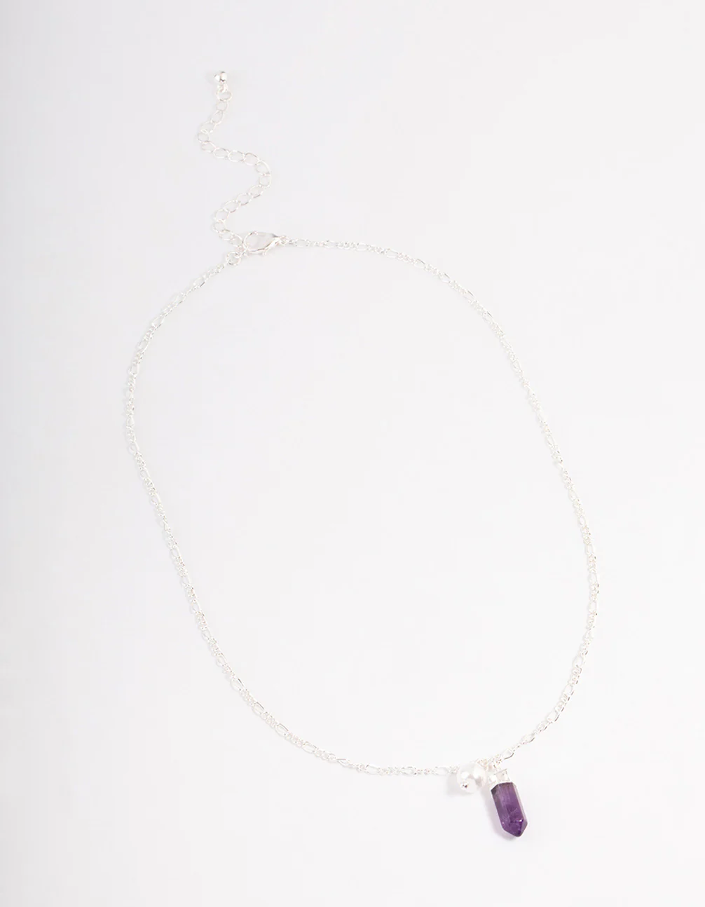 Silver Amethyst & Pearl Necklace - Image 2