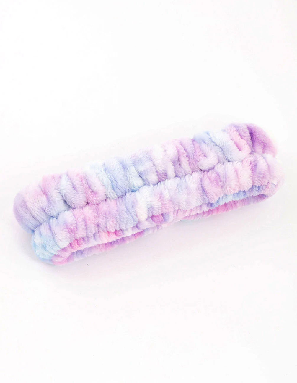 Tie Dye Blue & Purple Fluffy Headband - Image 3