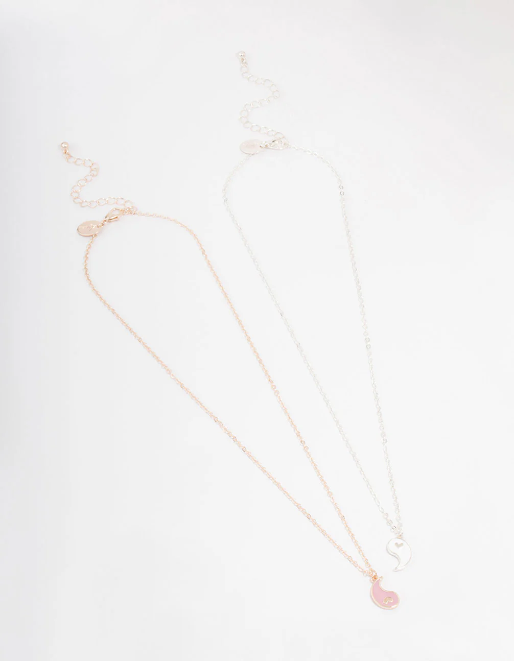 Two-Toned Heart Yin & Yang Necklace Pack - Image 2