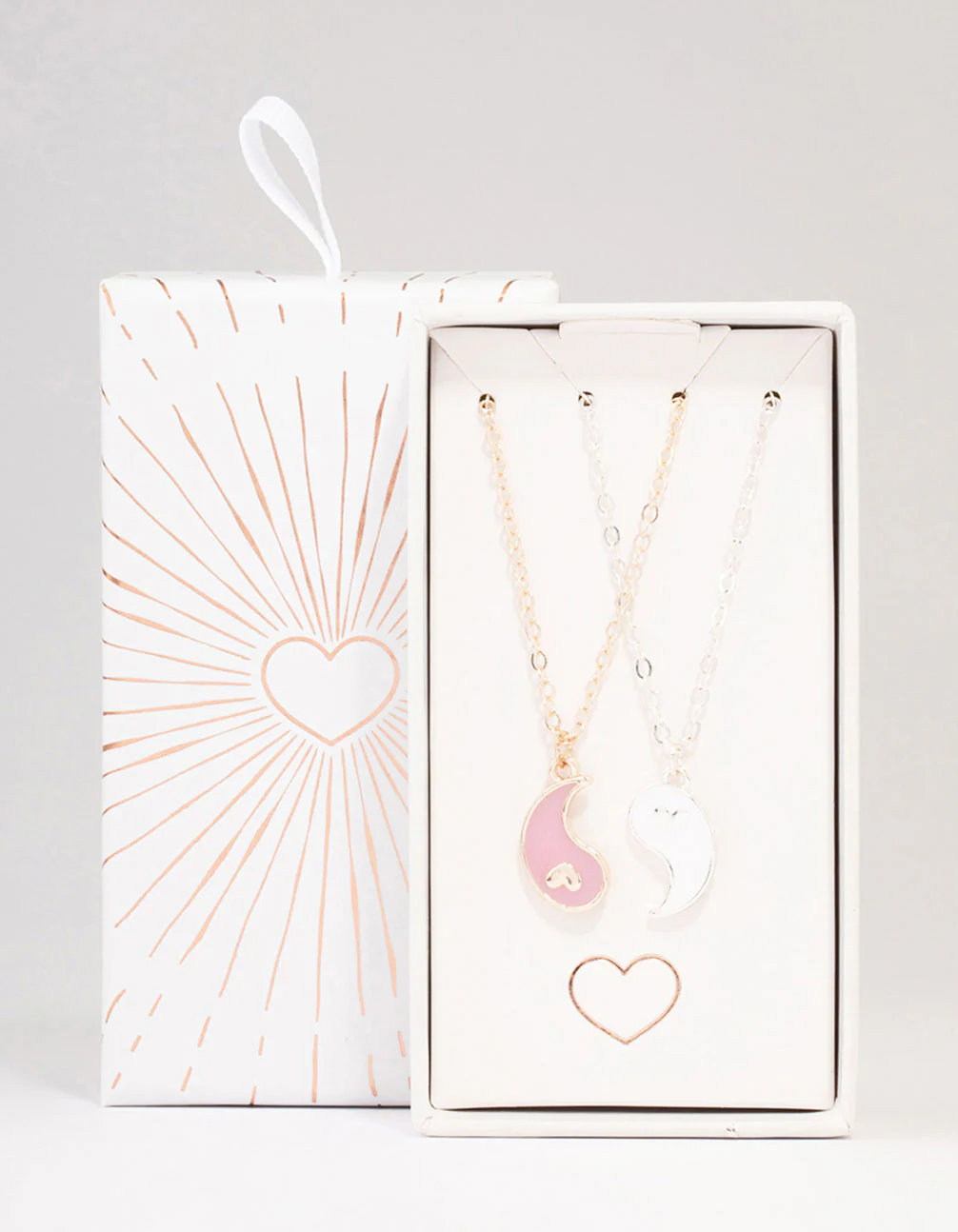 Two-Toned Heart Yin & Yang Necklace Pack - Image 3