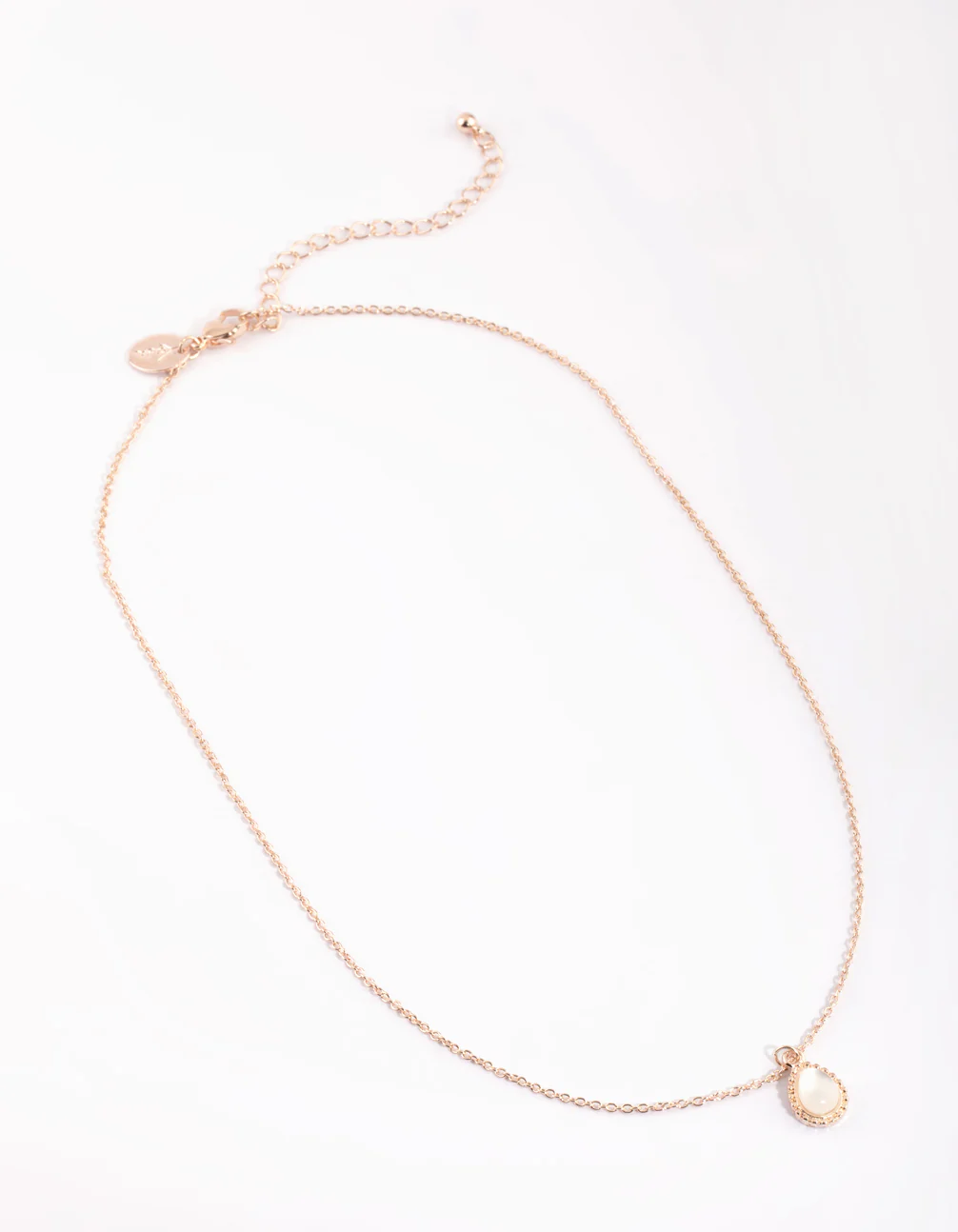 Rose Gold Teardrop Necklace - Image 2