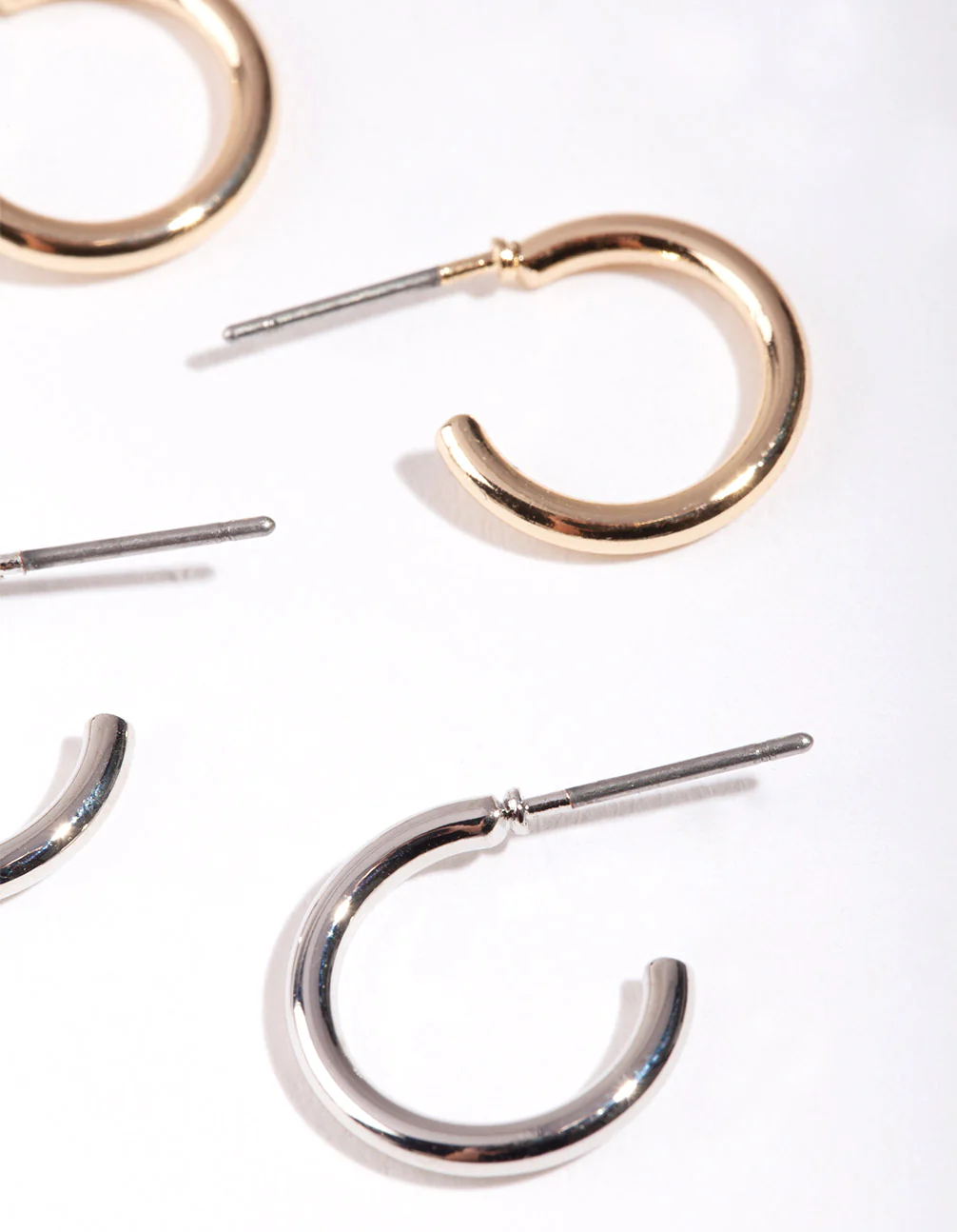 Mixed Metal 10mm Hoop Earring Pack - Image 2