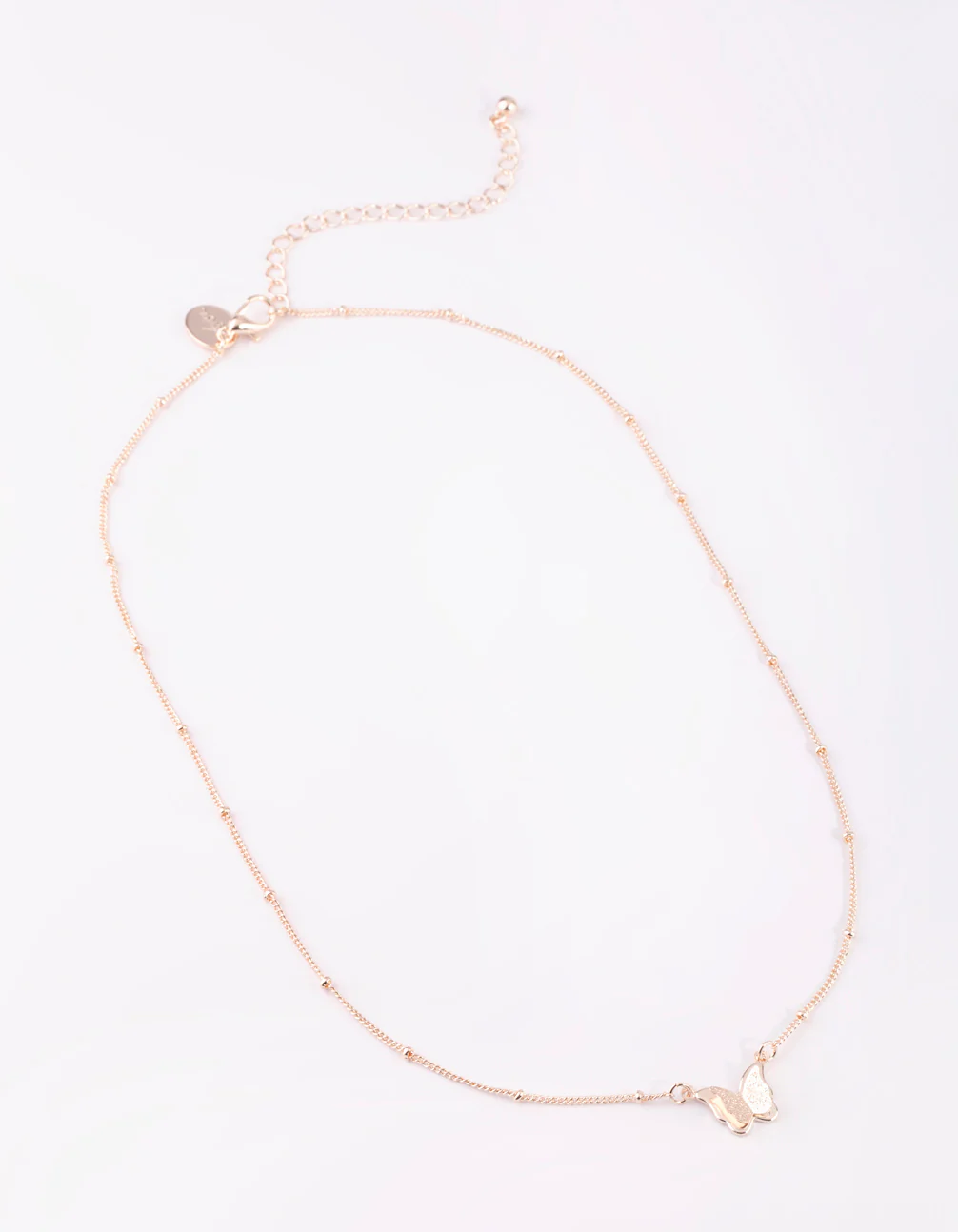 Rose Gold Butterfly Necklace - Image 2