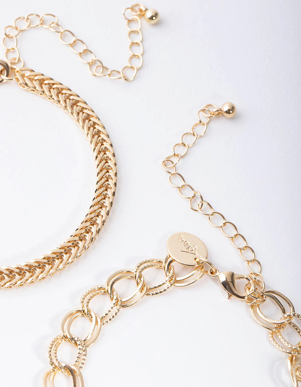 Gold Snake Link Chain Bracelet Pack - Image 2
