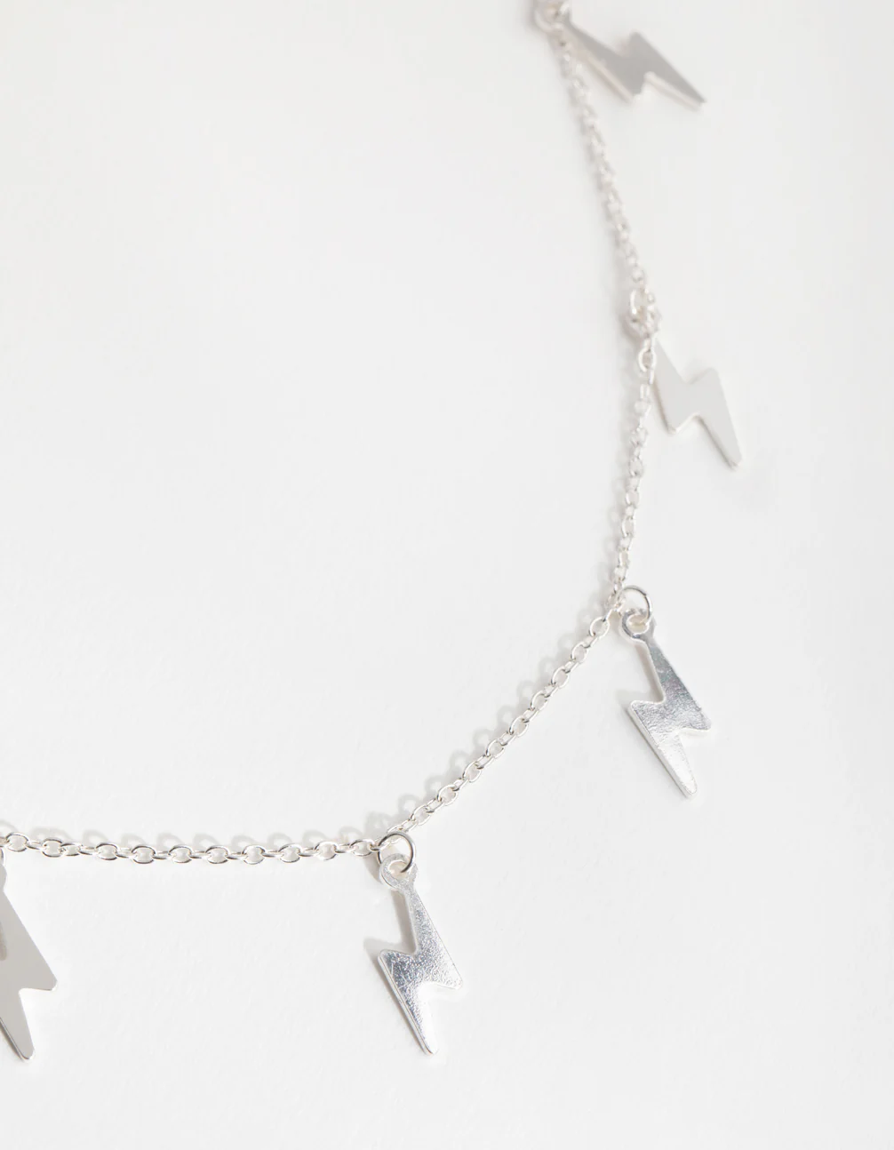 Silver Multi Lightning Station Necklace - Image 2