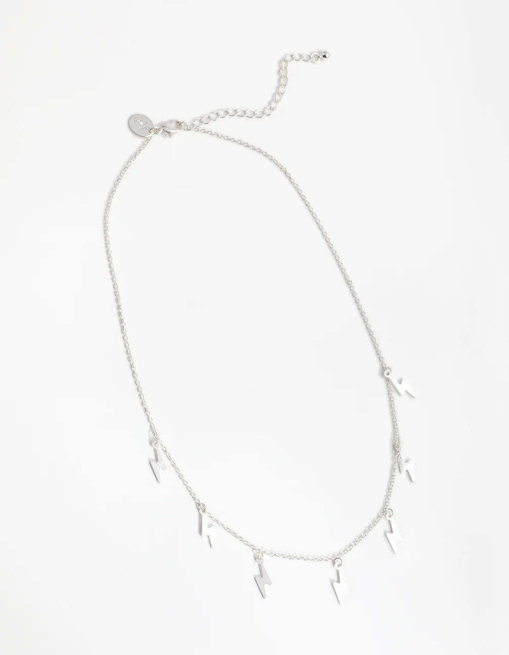 Silver Multi Lightning Station Necklace - Image 3