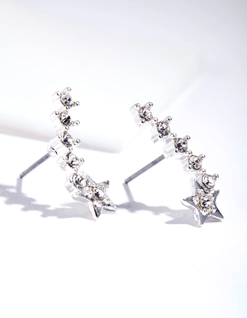 Silver Shooting Star Crawler Earrings - Image 2