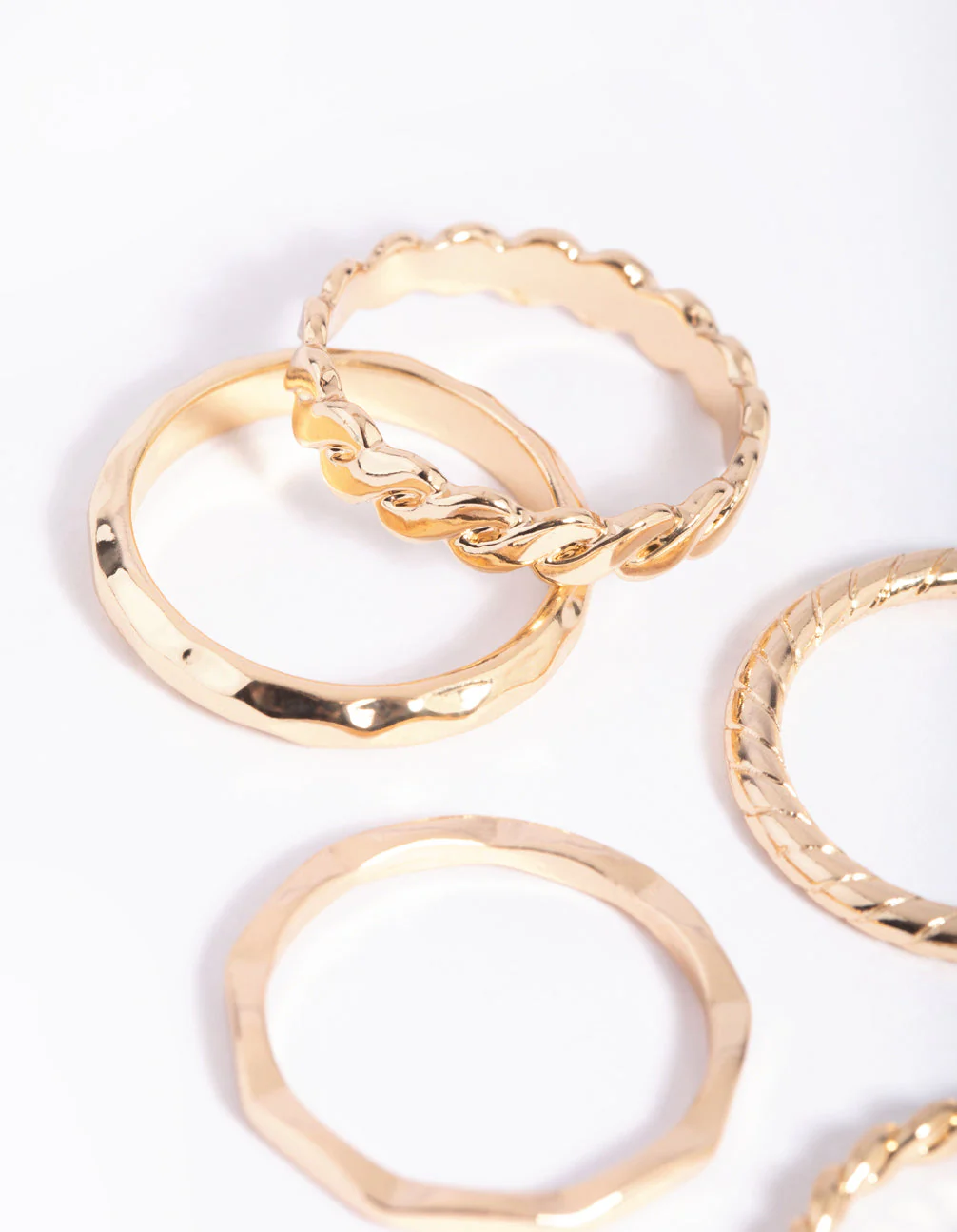 Gold Chain Link Ring 5-Pack - Image 2