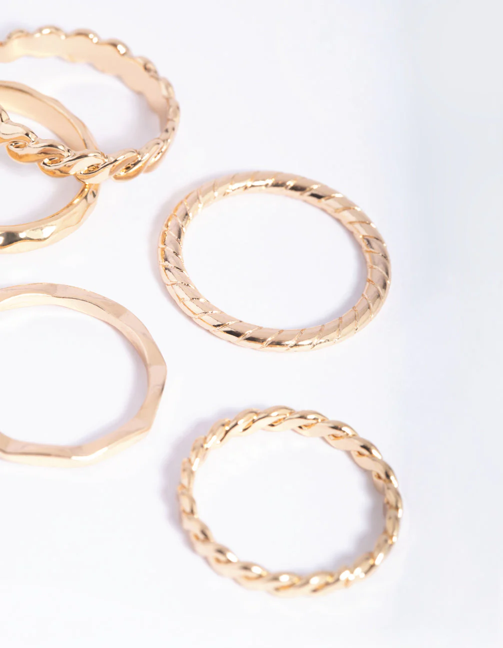 Gold Chain Link Ring 5-Pack - Image 3
