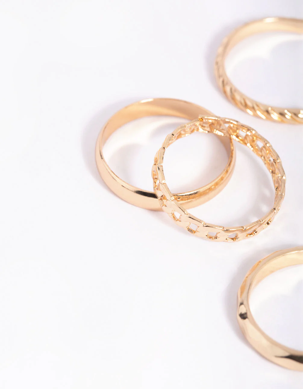 Gold Chain Link Ring 5-Pack - Image 5