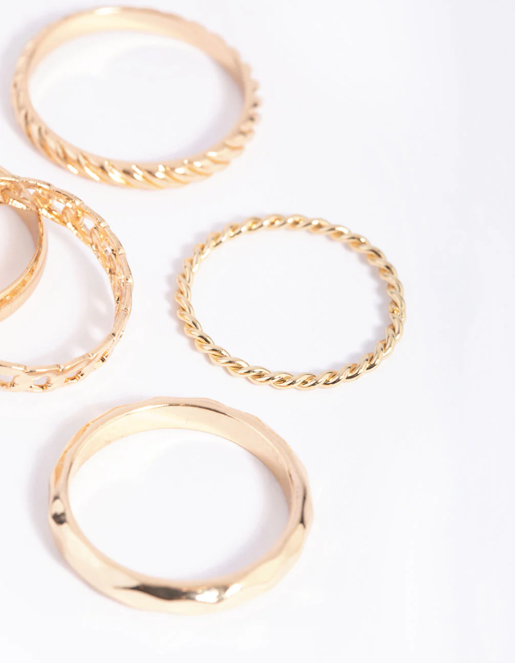 Gold Chain Link Ring 5-Pack - Image 6