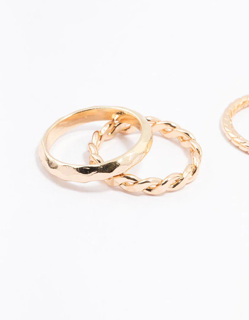 Gold Croissant Ring 5-Pack - Image 2