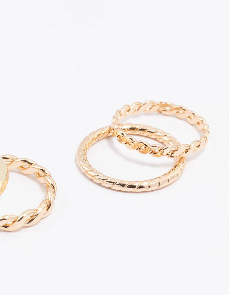 Gold Croissant Ring 5-Pack - Image 3