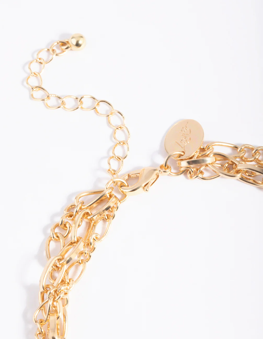 Gold Triple Chain Anklet - Image 2