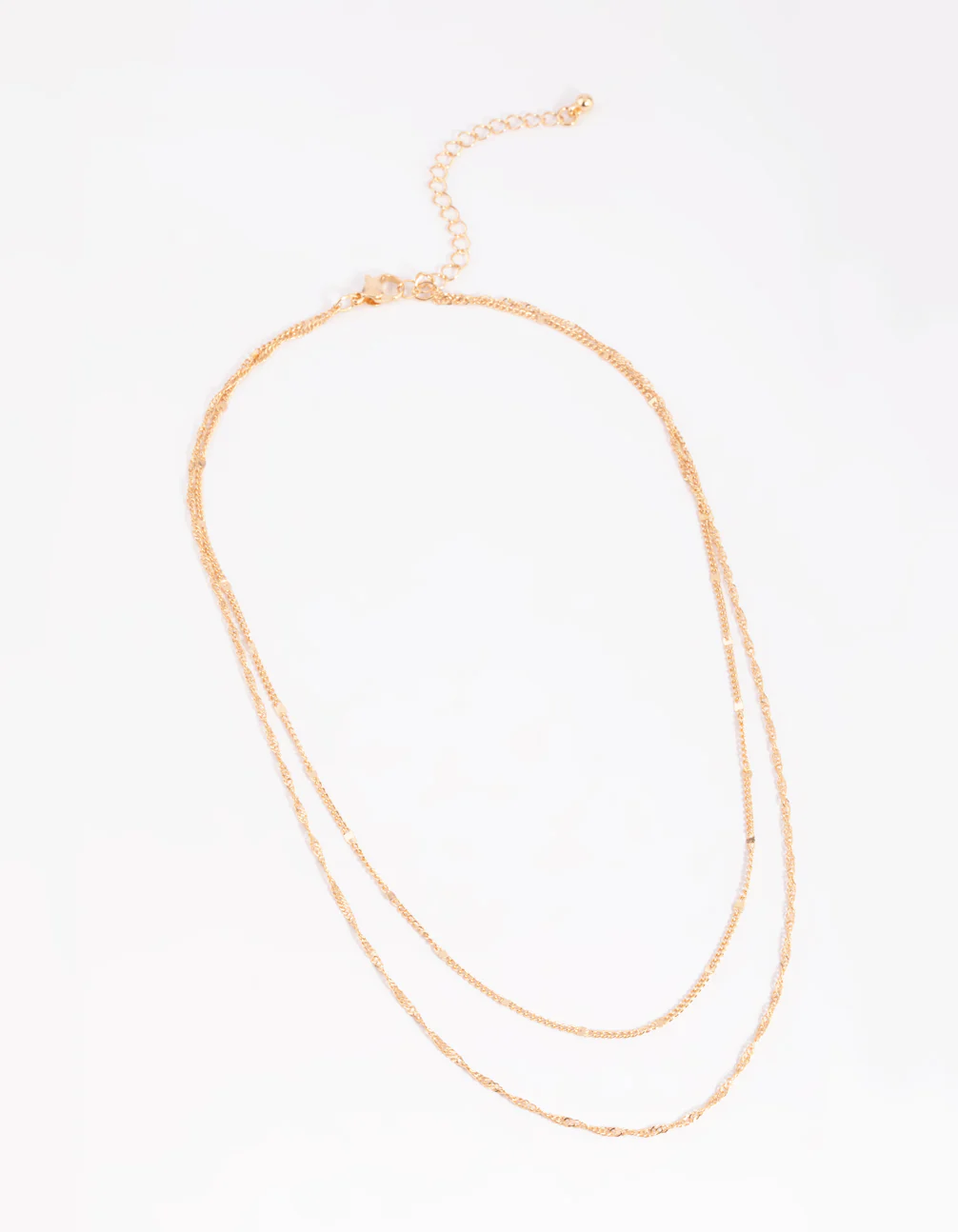 Gold Twisted Layered Necklace - Image 2