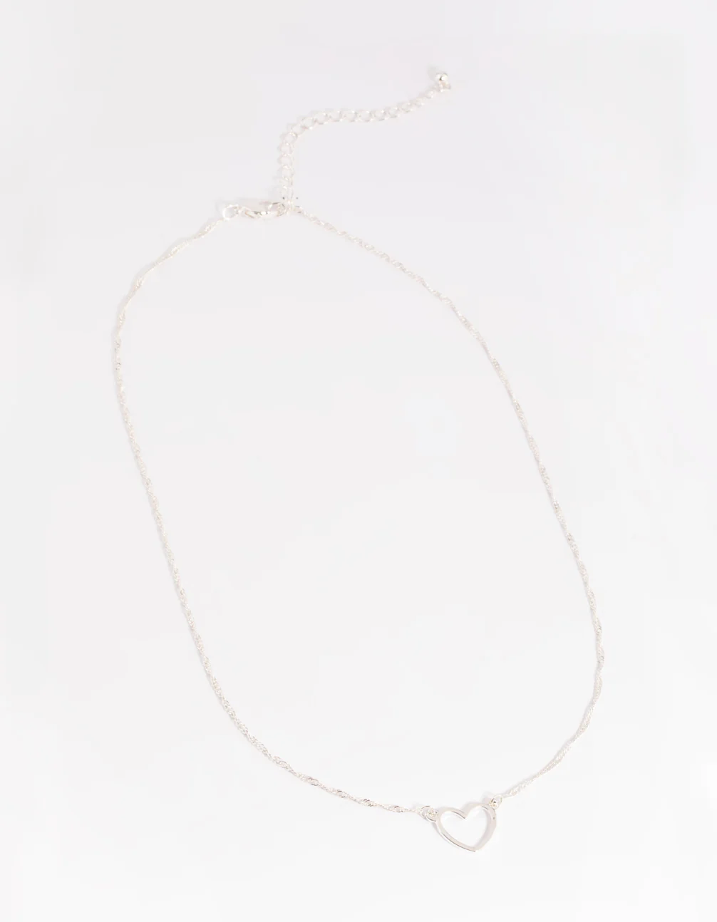 Silver Open Heart Necklace - Image 2