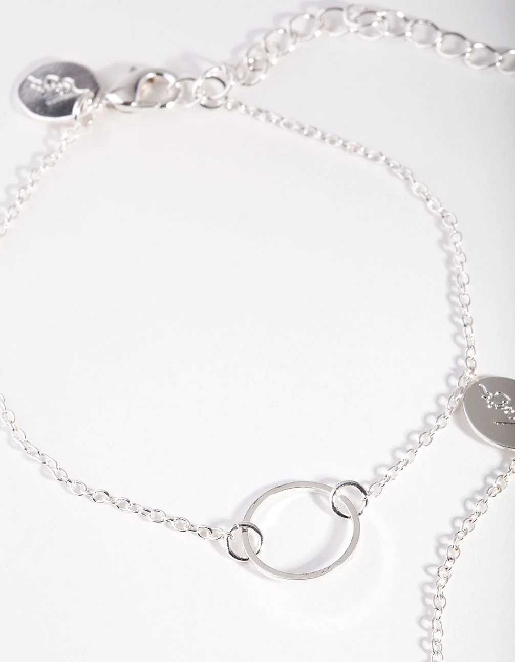 Silver Open Circle Diamante Bracelet Pack - Image 2