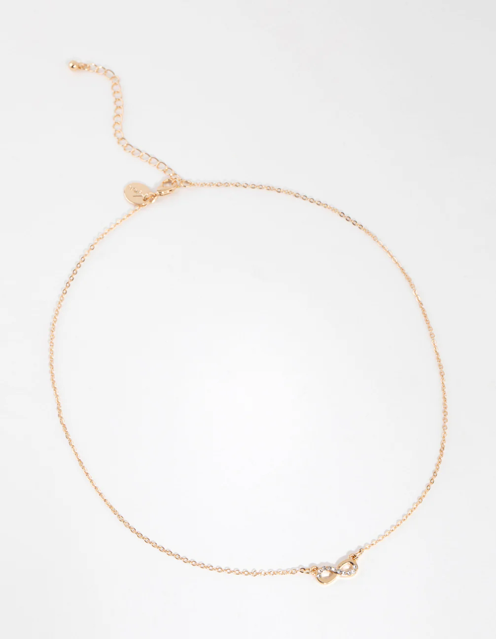 Gold Diamante Infinity Necklace - Image 2