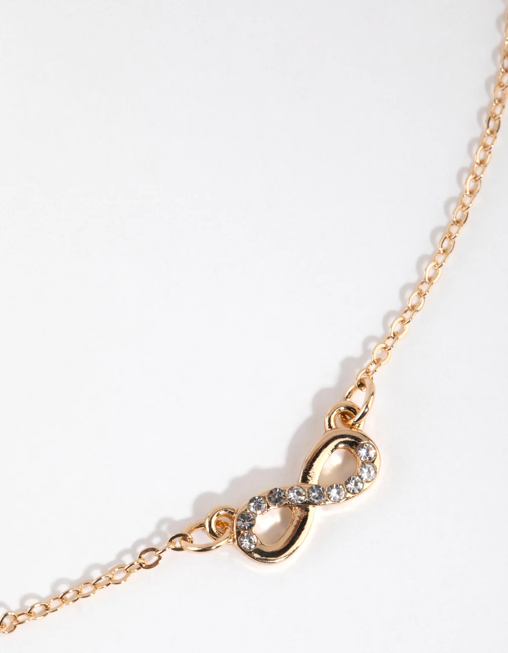 Gold Diamante Infinity Necklace - Image 3