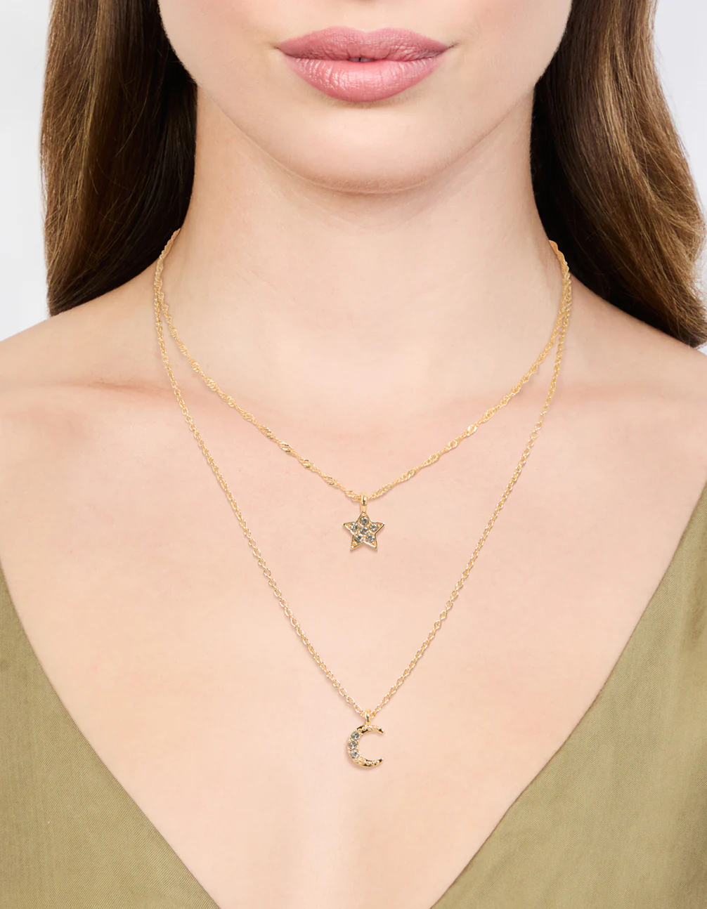 Gold Starry Night Layered Necklace - Image 2