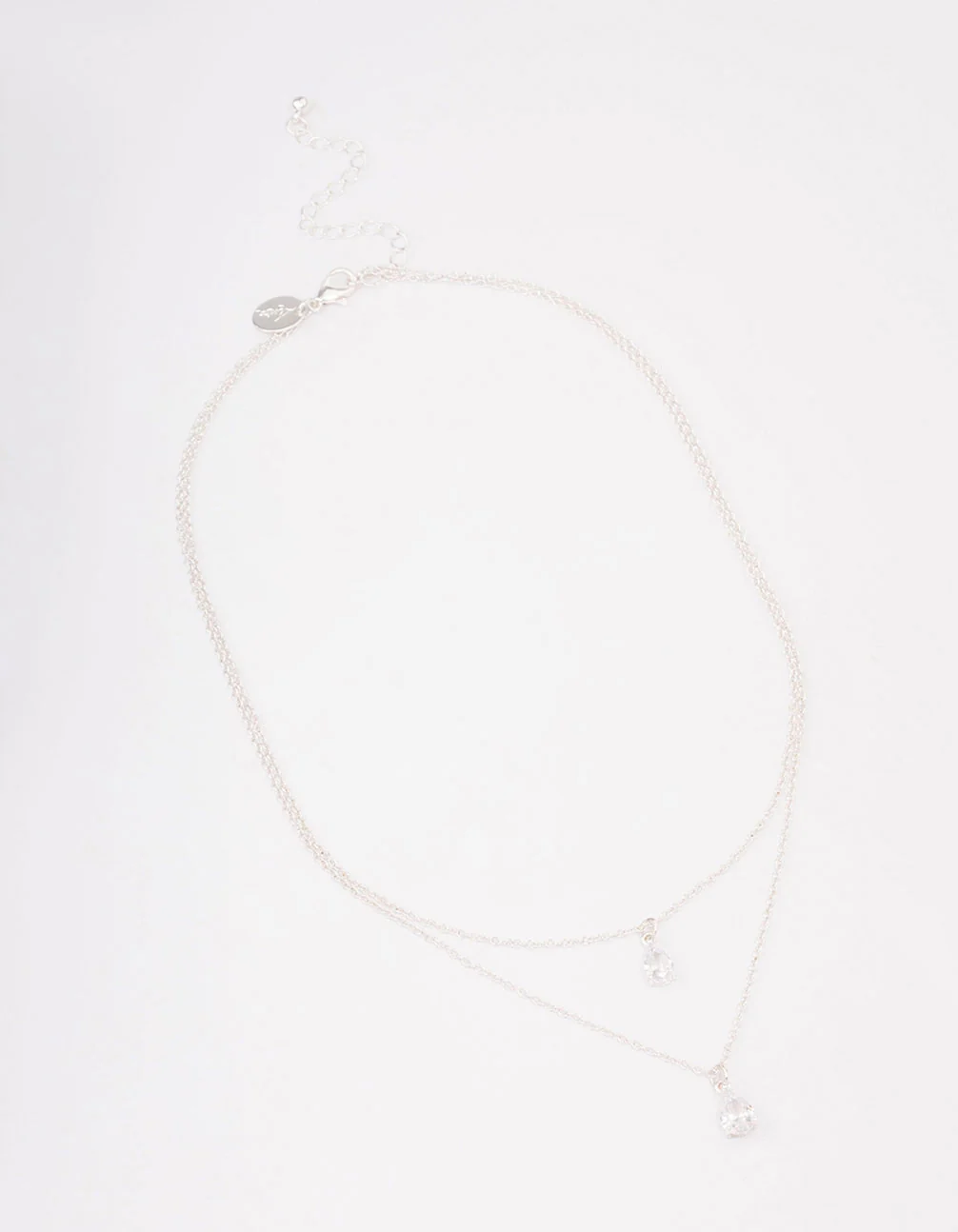 Silver Diamante Dainty Layered Necklace - Image 2