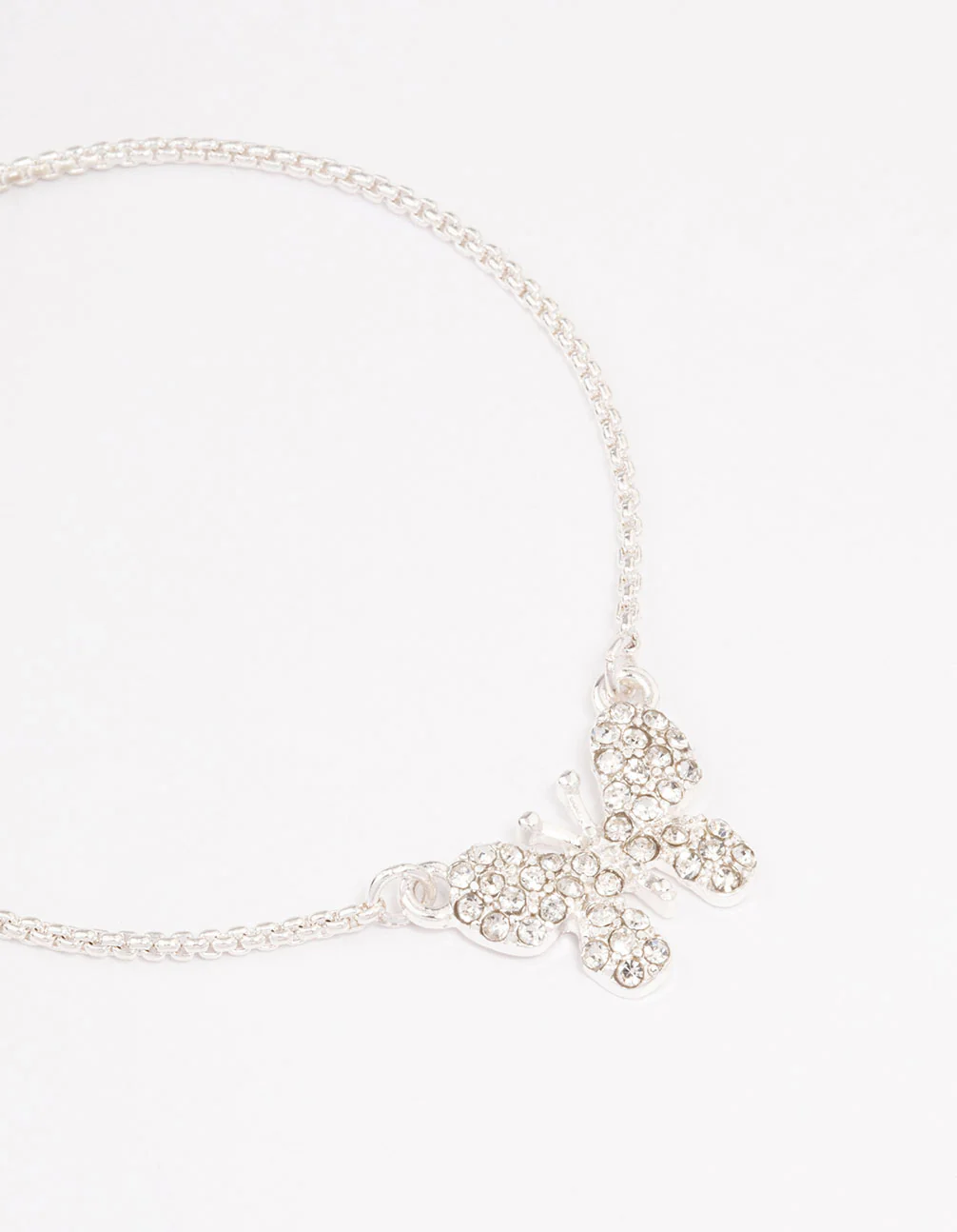 Silver Paved Butterfly Toggle Bracelet - Image 2