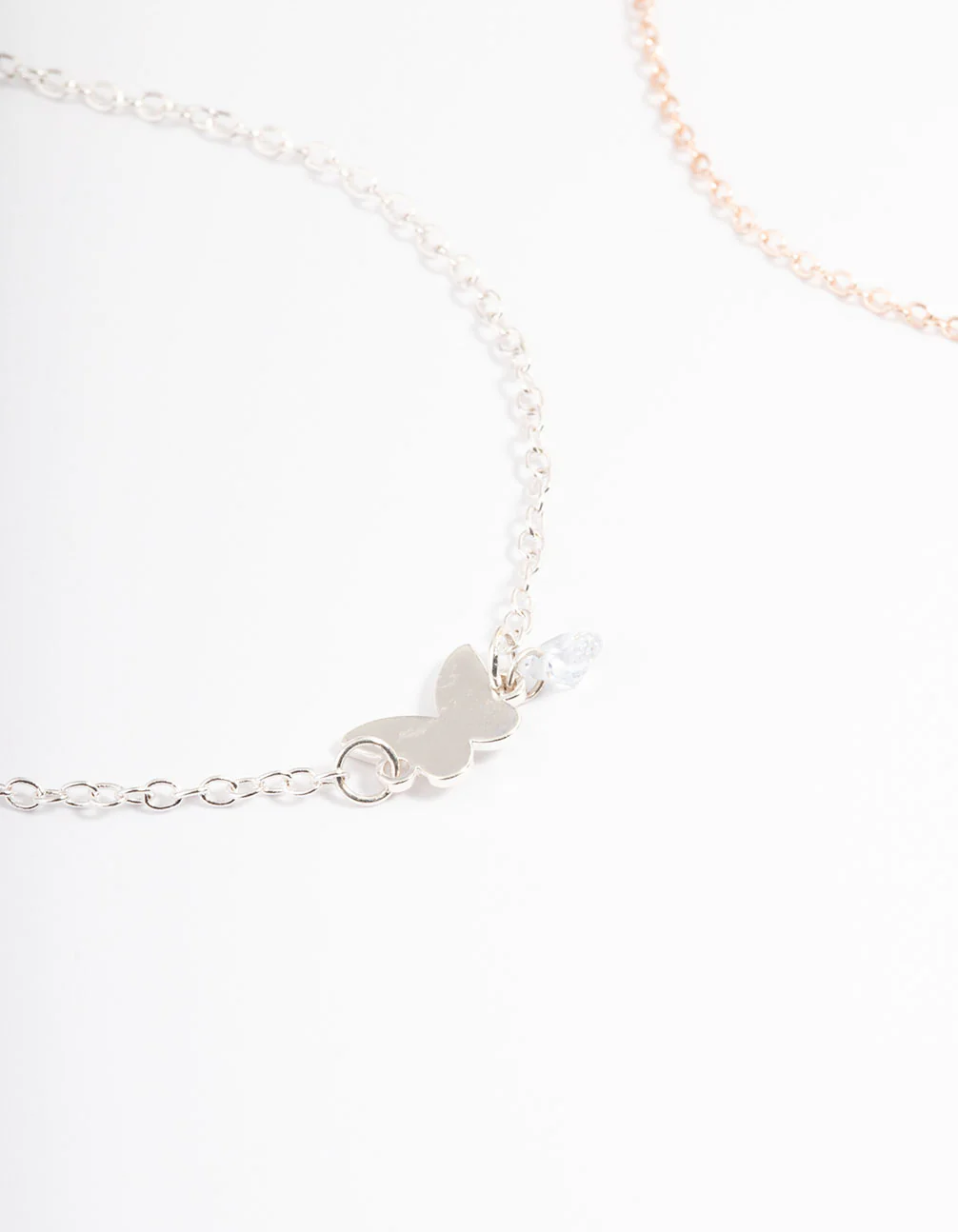 Mixed Metal Cubic Zirconia Butterfly Bracelet Pack - Image 3