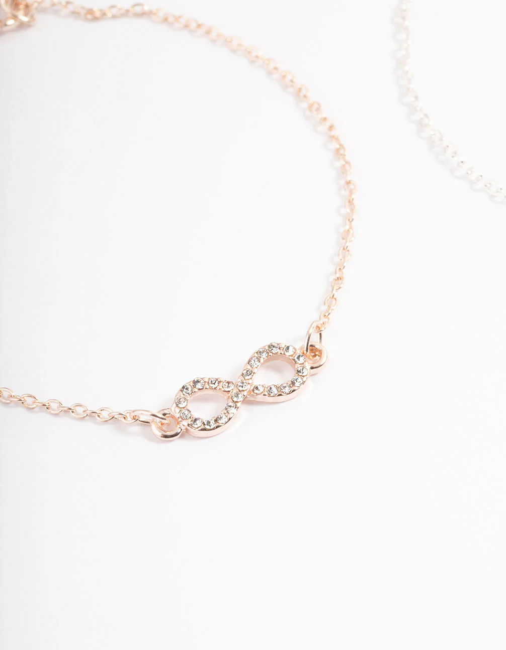Mixed Metal Diamante Infinity Bracelet Pack - Image 3