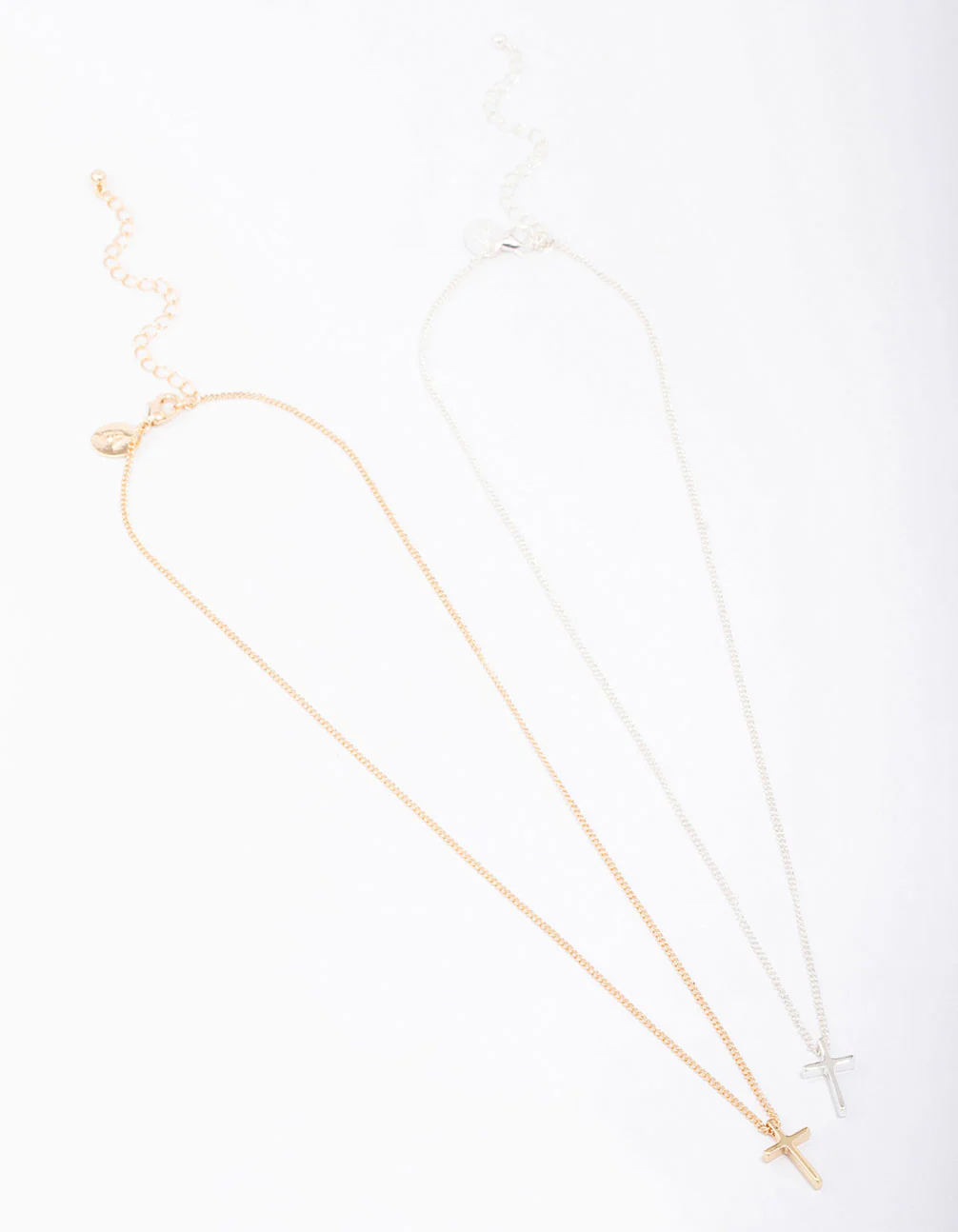 Mixed Metal Plain Cross Necklace Pack - Image 3