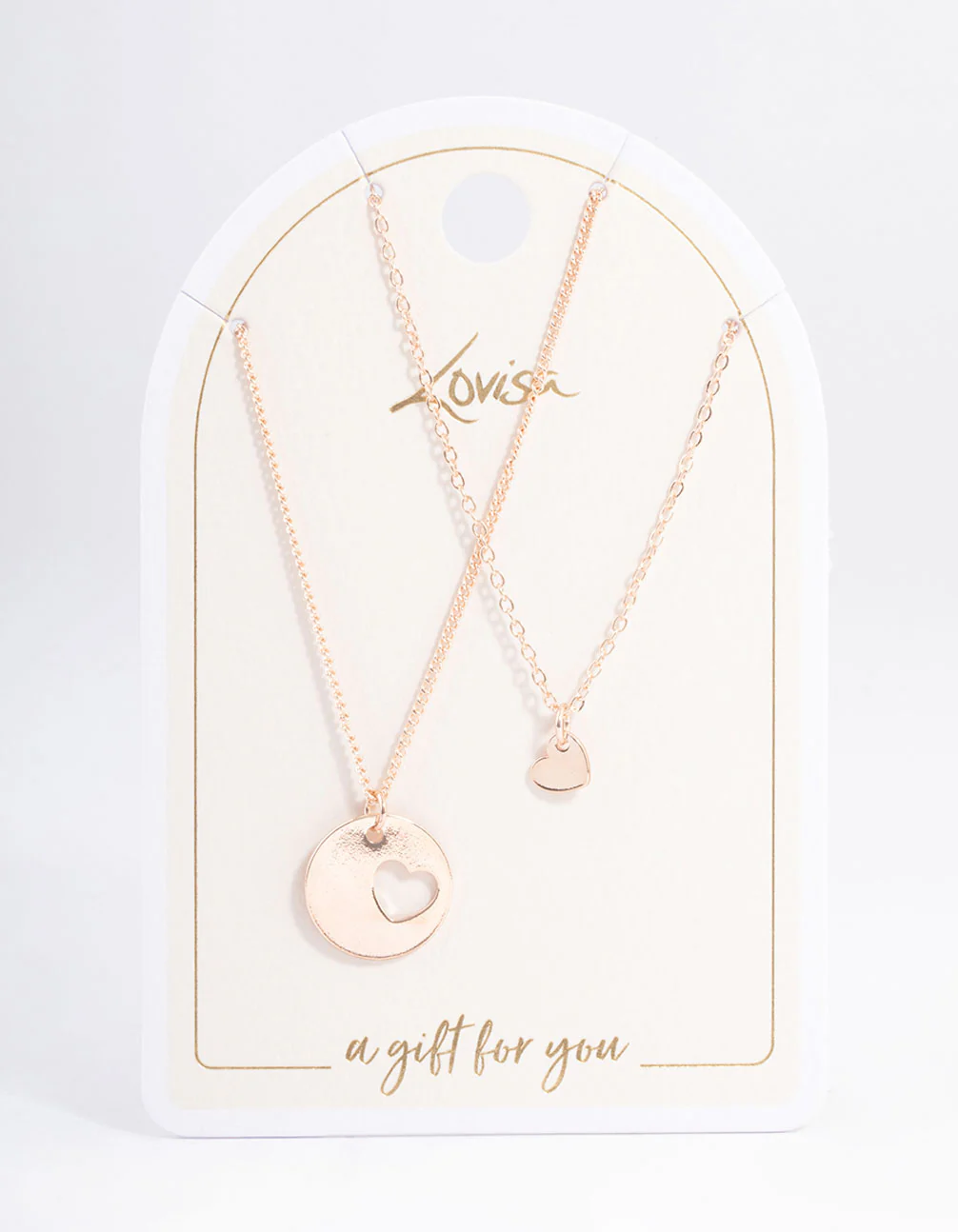Rose Gold Heart Disc Cut Out Necklace Pack - Image 3