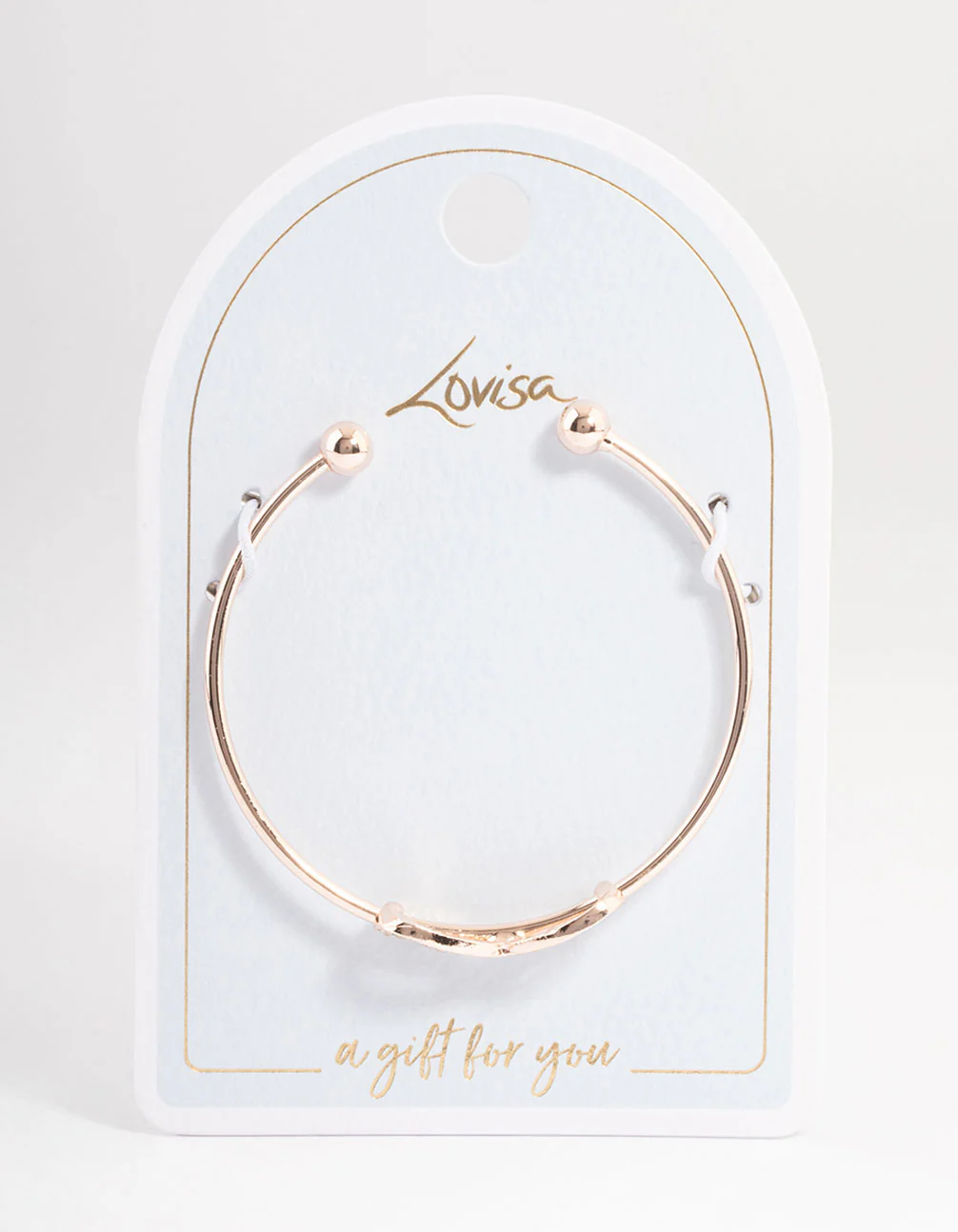 Rose Gold Infinity Open Cuff Bracelet - Image 3