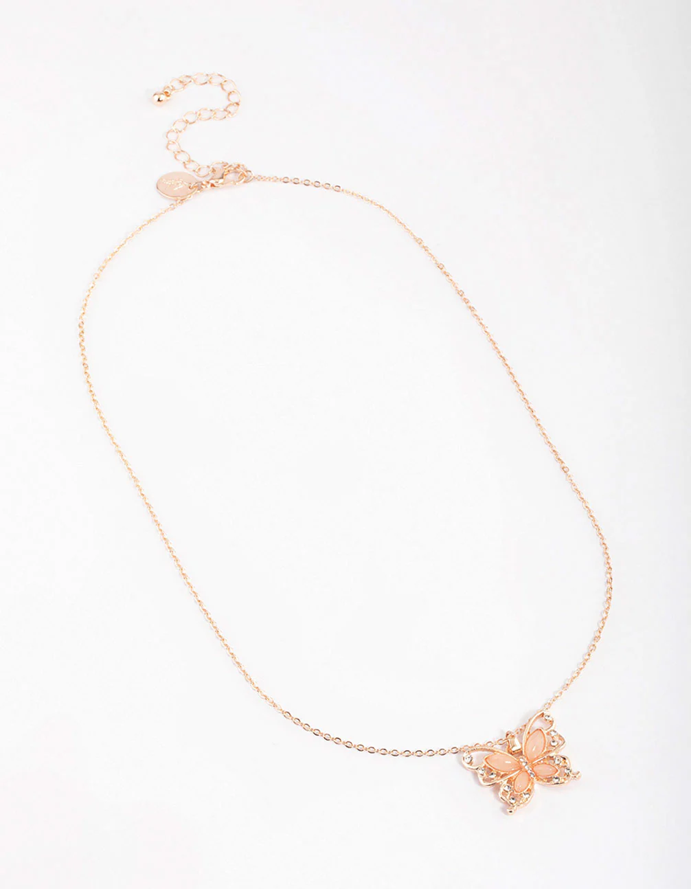 Rose Gold Statement Butterfly Necklace - Image 3