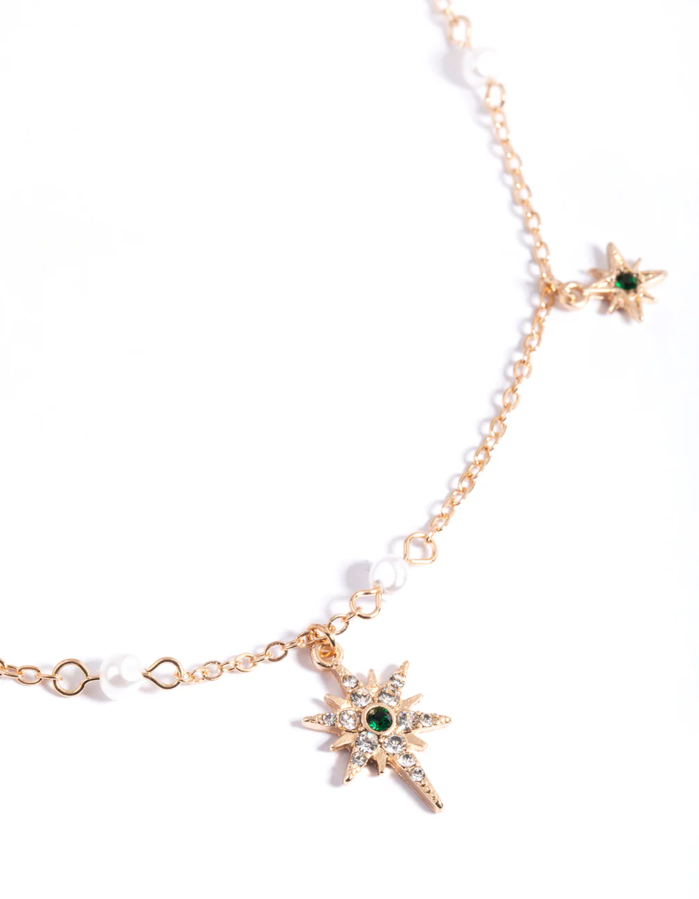 Gold Celestial & Pearl Satin Necklace - Image 2