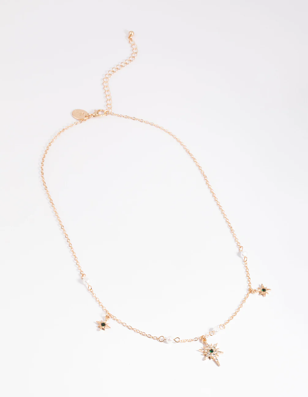 Gold Celestial & Pearl Satin Necklace - Image 3
