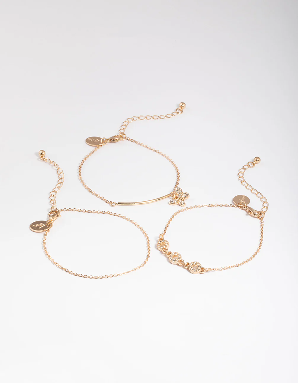 Gold Circle & Butterfly Bracelet Pack - Image 2