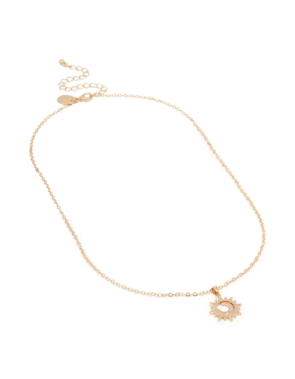 Gold Dainty Sunray Necklace - Image 2