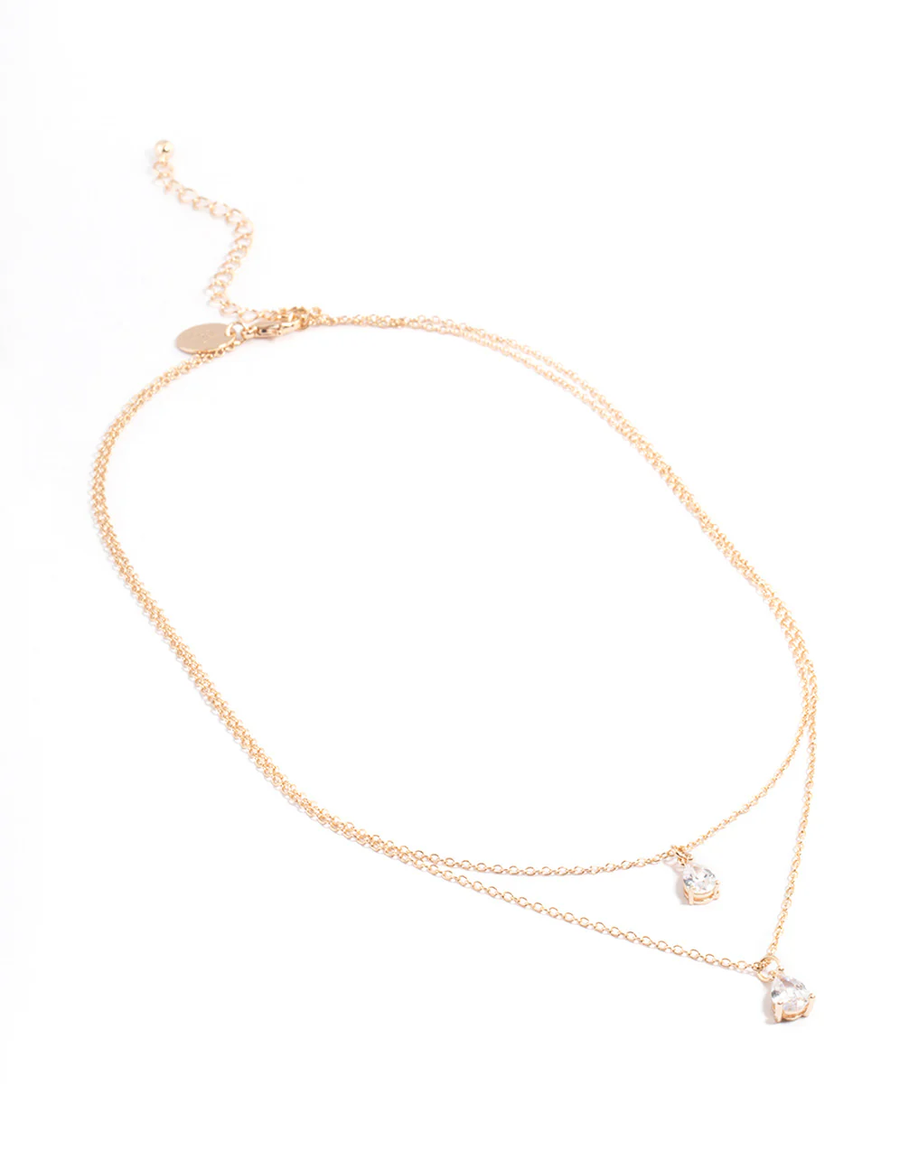 Gold Layered Dainty Diamante Necklace - Image 3