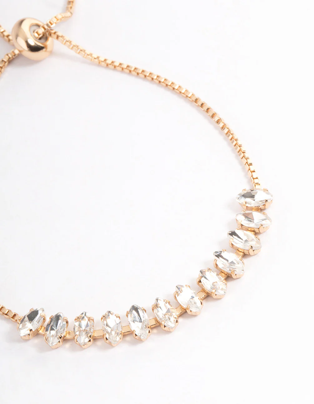 Gold Marquise Stone Toggle Bracelet - Image 3