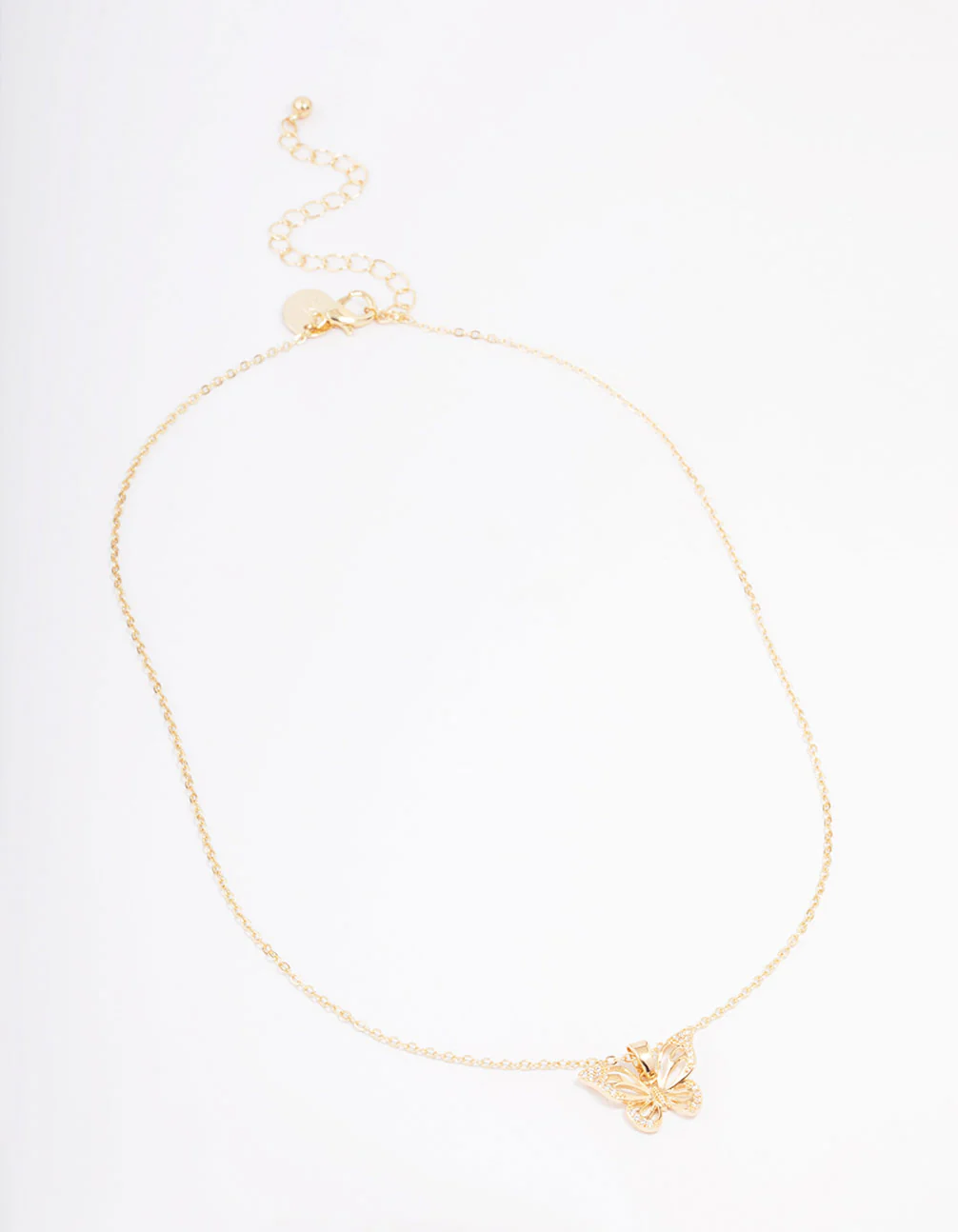Gold Open Circle & Bar Cross Bracelet - Image 3