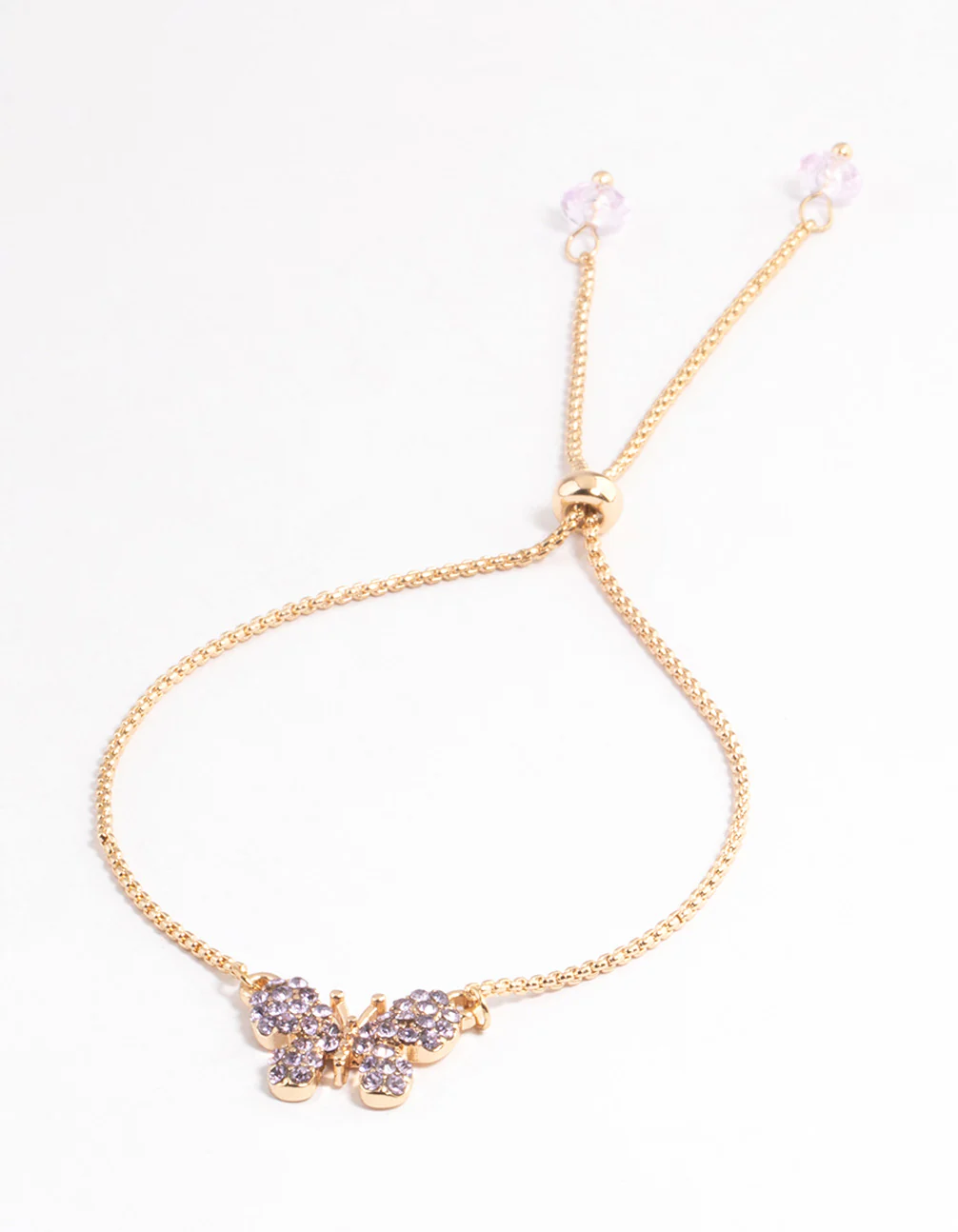 Lilac Pave Butterfly Toggle Bracelet - Image 2